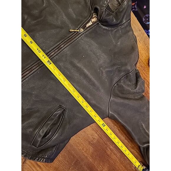 THE ORIGINAL LEATHER LINE NYC VINTAGE LEATHER JACKET SIZE 44 BROWN - Picture 12 of 12